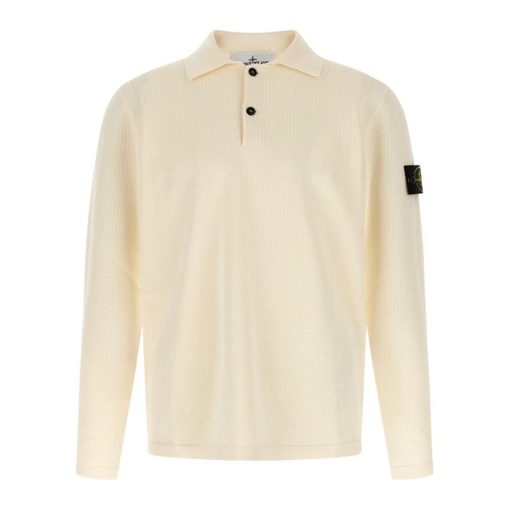 Stone Island Beige Cotton Polo Men's Shirt